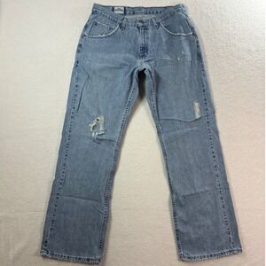 Vintage Lee Dungarees Bootcut Jeans Mens 32x32 Blue Distressed Original Western